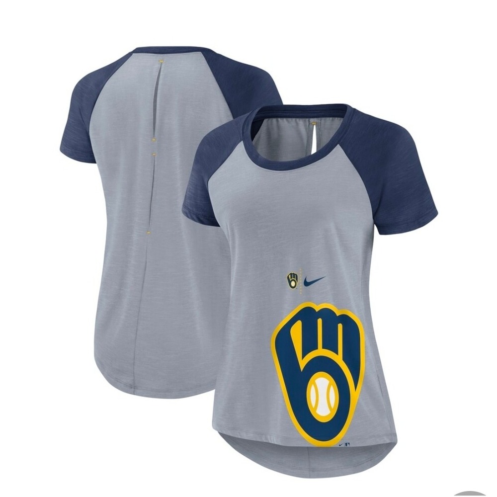 Nike Milwaukee Brewers MLB Genuine Merchandise Women's‎ Baseball T-Shirt Size M